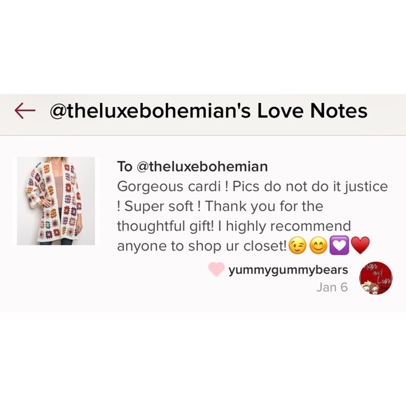 LAST ONE! Ivory Multicolor Boho Crochet Cardigan - Picture 4 of 4